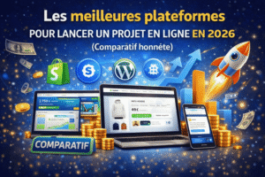 Lire la suite à propos de l’article Les meilleures plateformes pour lancer un projet en ligne en 2026 (comparatif honnête)