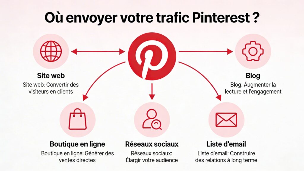 Où envoyer votre trafic Pinterest ?