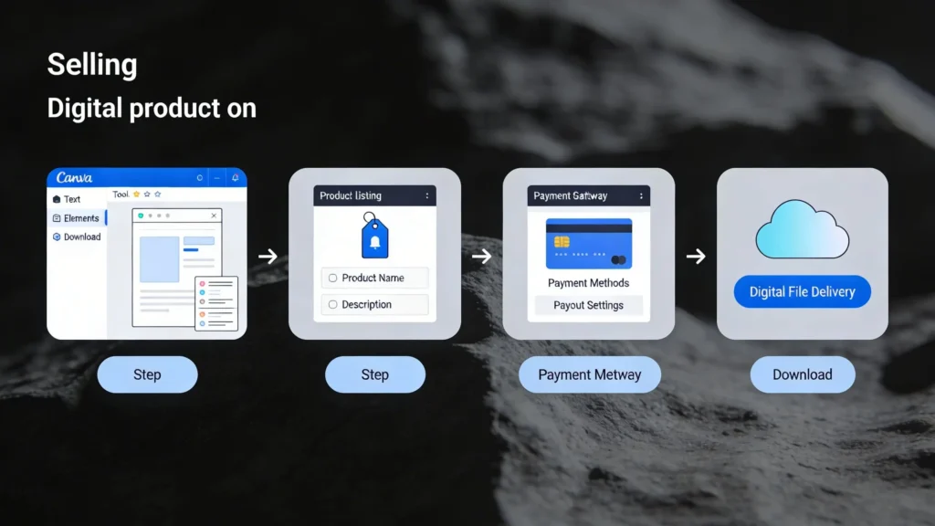 Comment vendre un produit digital sur Canva : Le processus technique