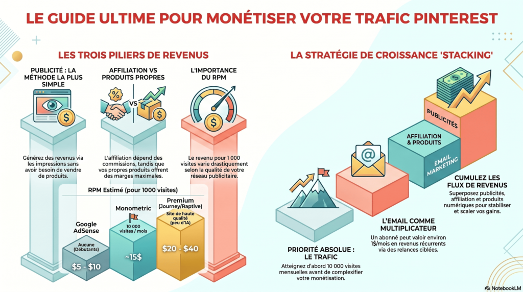 Plan d'action : La stratégie pour monétiser Pinterest de zéro