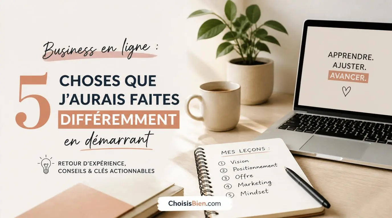 You are currently viewing Business en ligne : les 5 choses que j&rsquo;aurais faites différemment en démarrant