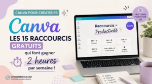 Lire la suite à propos de l’article Canva pour créateurs : les 15 raccourcis gratuit qui font gagner 2 heures par semaine