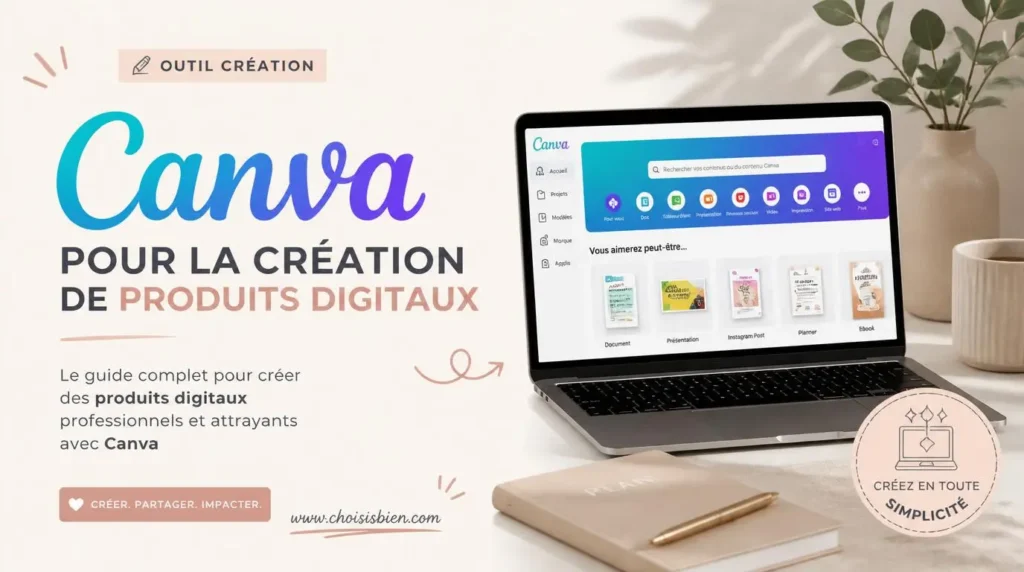 Canva pour la création de produits digitaux