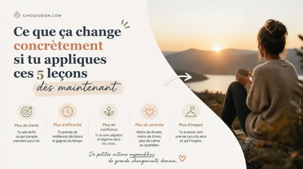 Ce que ça change concrètement si tu appliques ces 5 leçons dès maintenant