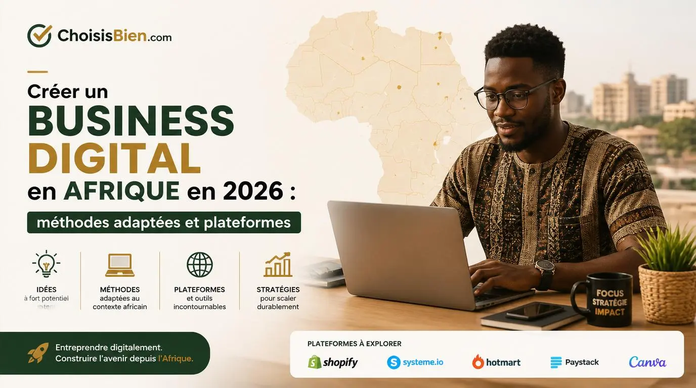 Lire la suite à propos de l’article Créer un business digital en Afrique en 2026 : méthodes adaptées et plateformes