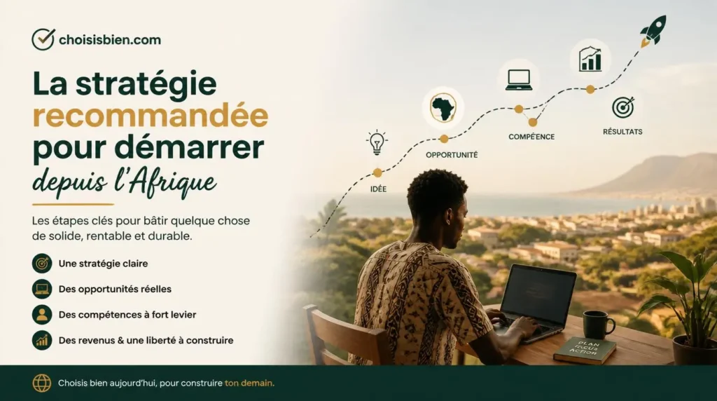La stratégie recommandée pour démarrer depuis l'Afrique