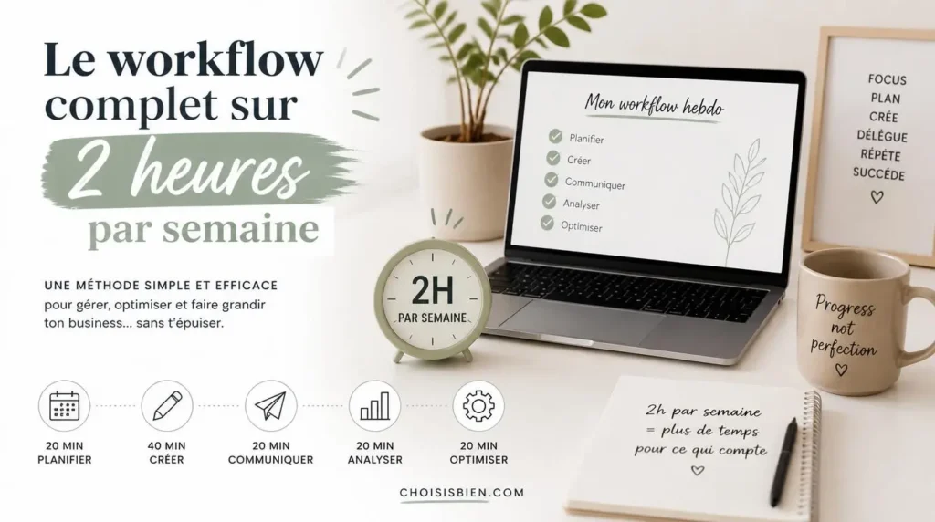Le workflow complet sur 2 heures par semaine