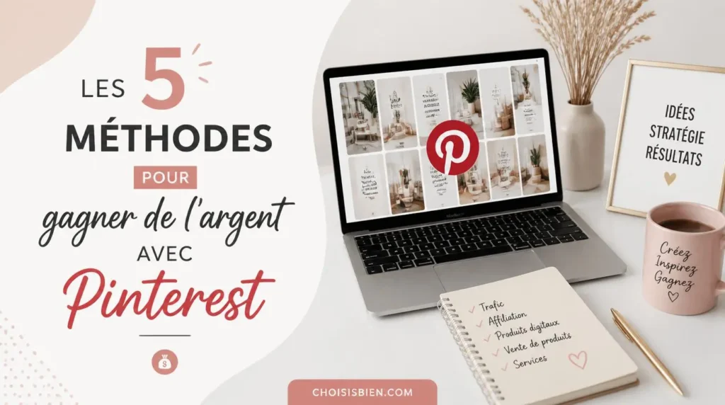 Les 5 méthodes pour gagner de l'argent avec Pinterest
