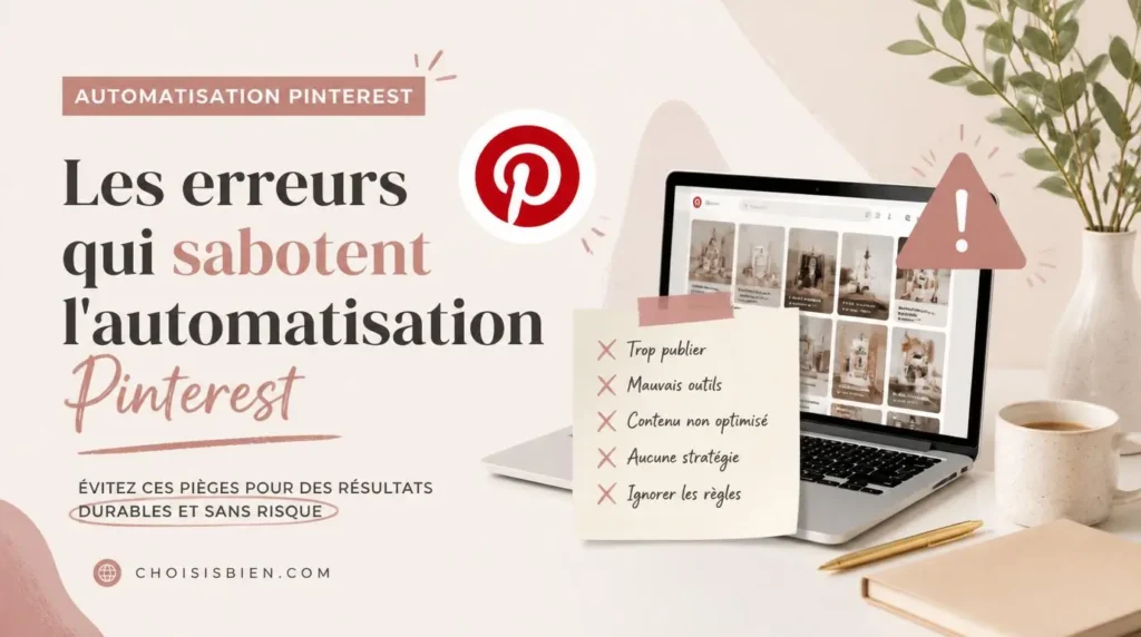 Les erreurs qui sabotent l'automatisation Pinterest
