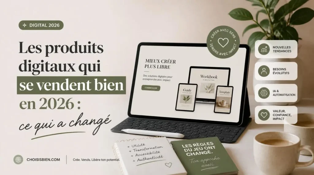 Les produits digitaux qui se vendent bien en 2026 : ce qui a changé