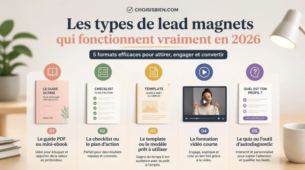 Les types de lead magnets qui fonctionnent vraiment en 2026