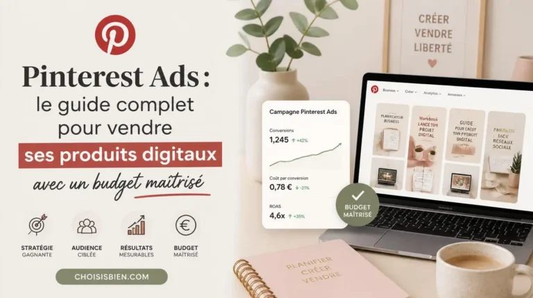 Pinterest Ads le guide complet pour vendre ses produits digitaux avec un budget maîtrisé