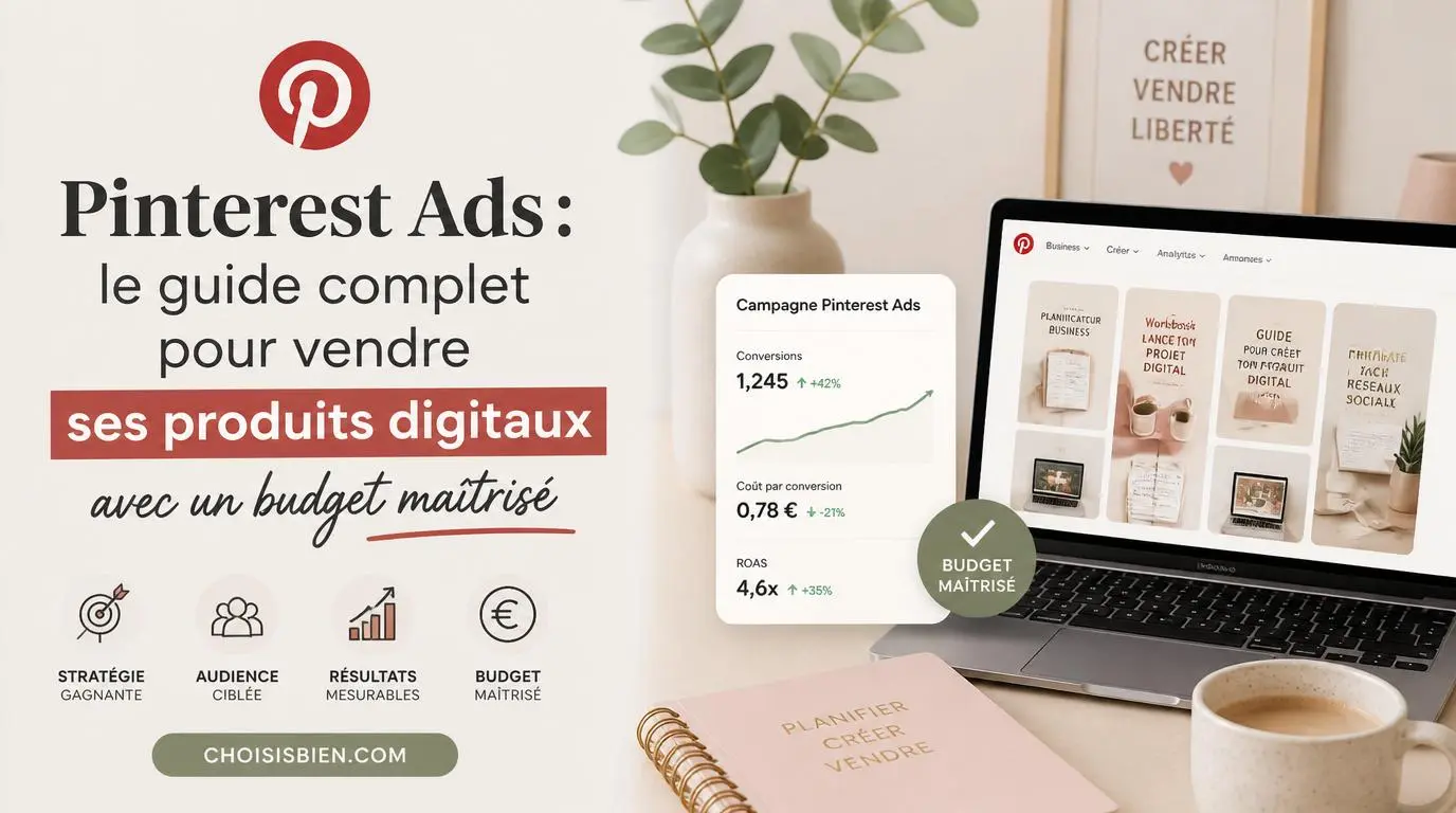 You are currently viewing Pinterest Ads : le guide gratuit pour vendre ses produits digitaux avec un budget maîtrisé