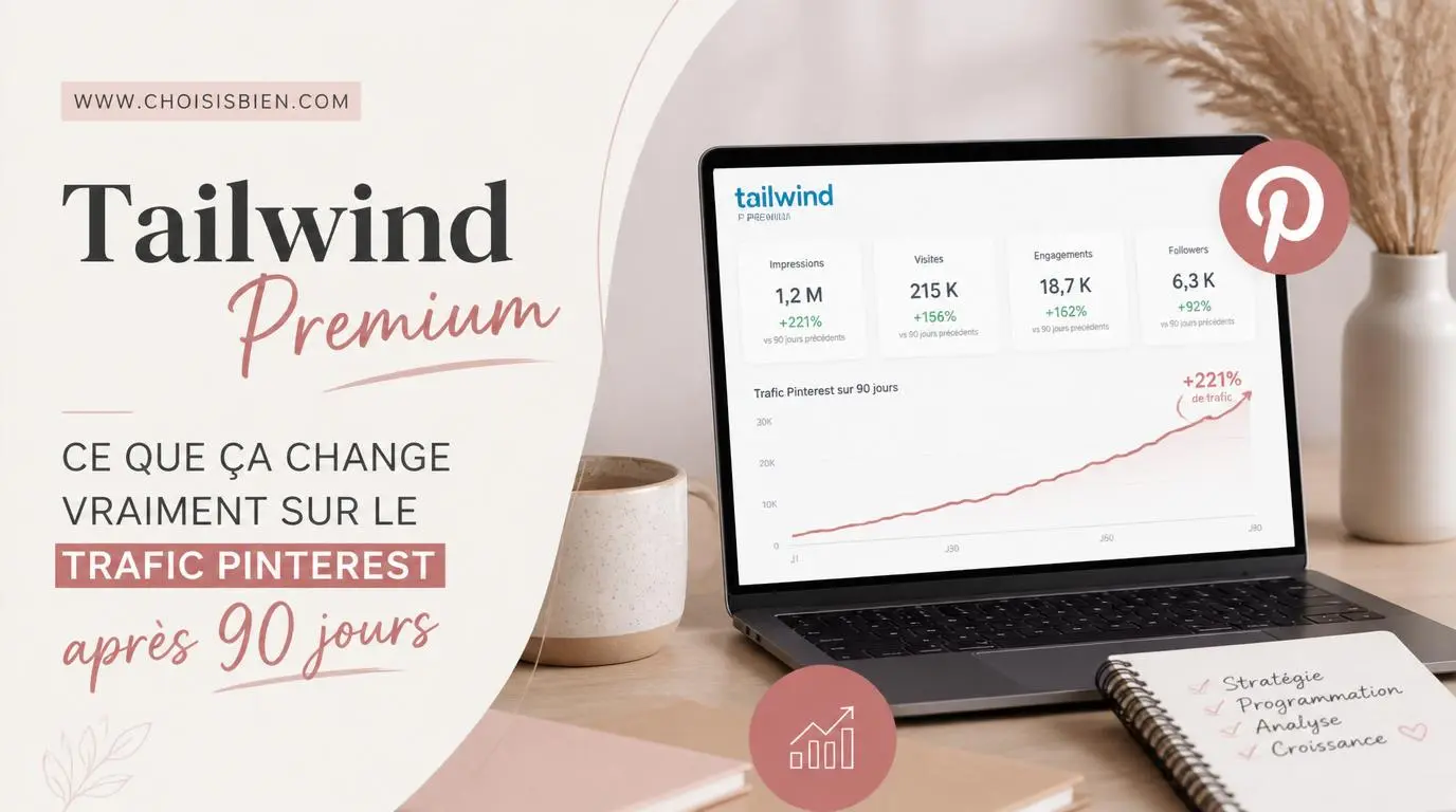 You are currently viewing Tailwind Premium : ce que ça change vraiment sur le trafic Pinterest après 90 jours