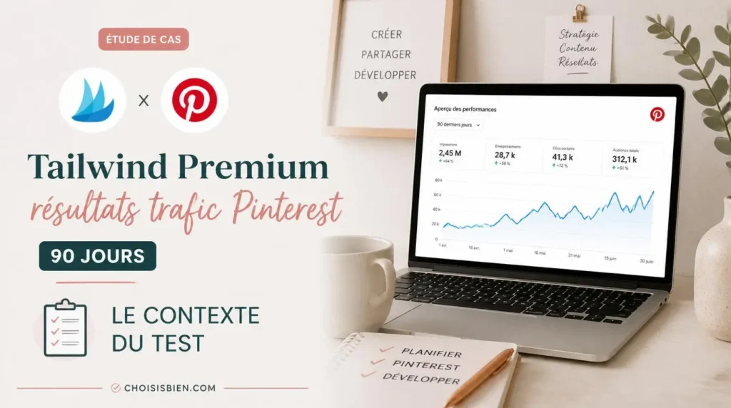 Tailwind Premium résultats trafic Pinterest 90 jours : le contexte du test