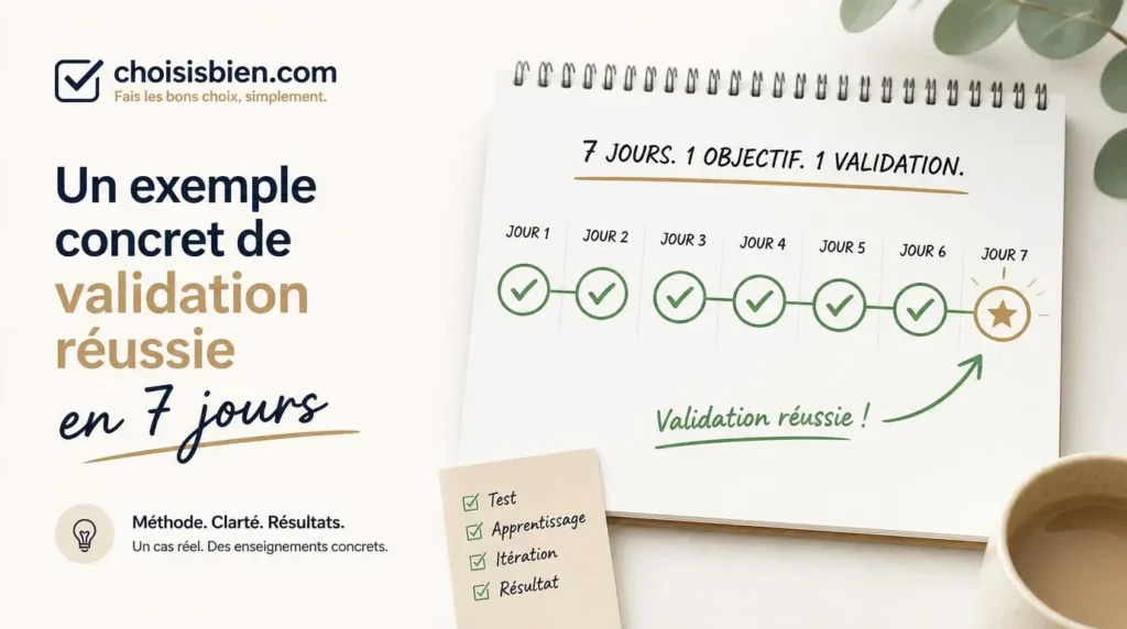 Un exemple concret de validation réussie en 7 jours