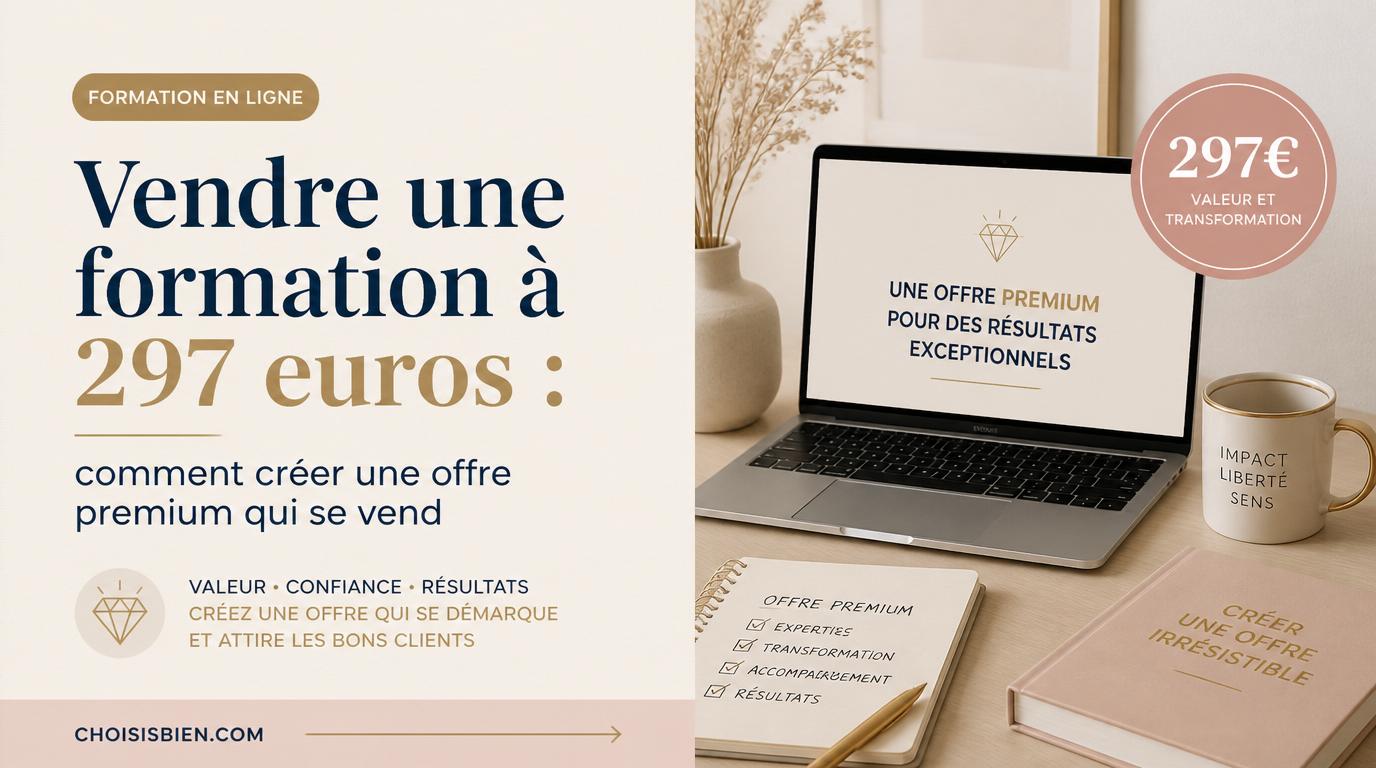 You are currently viewing Vendre une formation à 297 euros : comment créer une offre premium qui se vend