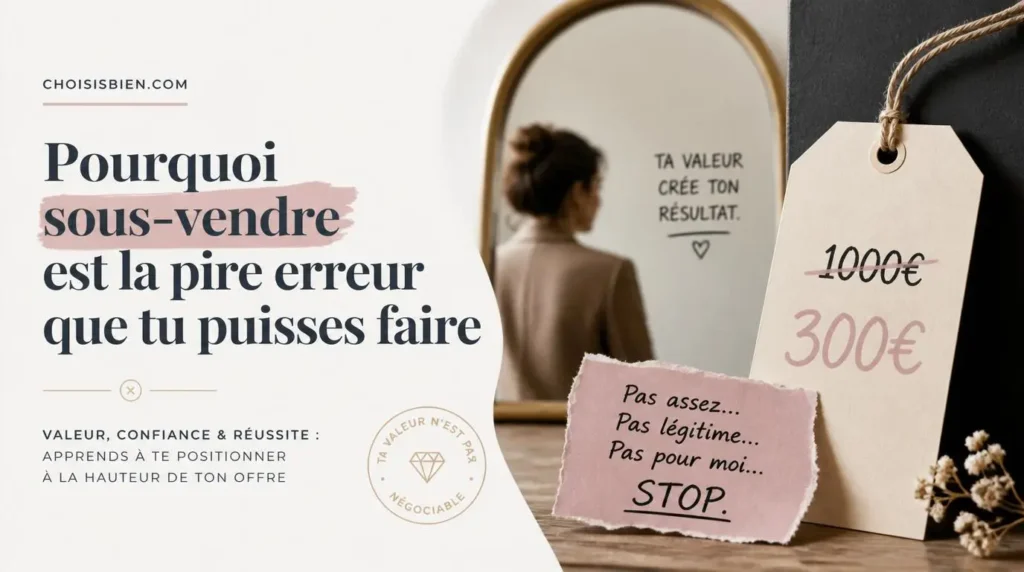 Pourquoi sous vendre est la pire erreur que tu puisses faire