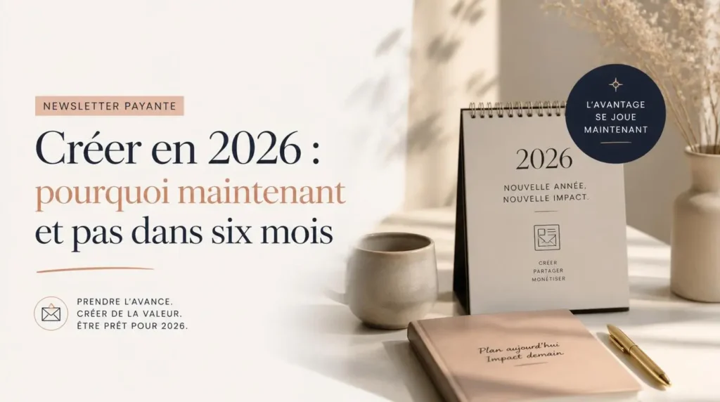 Newsletter payante créer 2026 : pourquoi maintenant et pas dans six mois