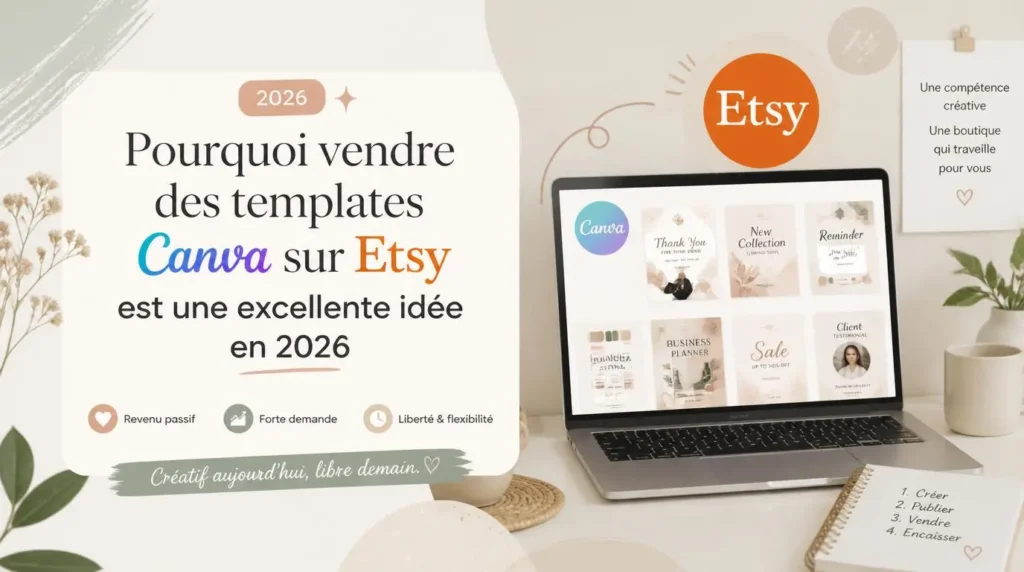 Pourquoi vendre des templates Canva sur Etsy est une excellente idée en 2026