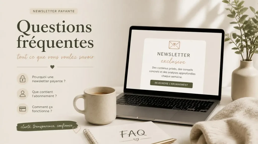 Questions fréquentes sur la newsletter payante en 2026
