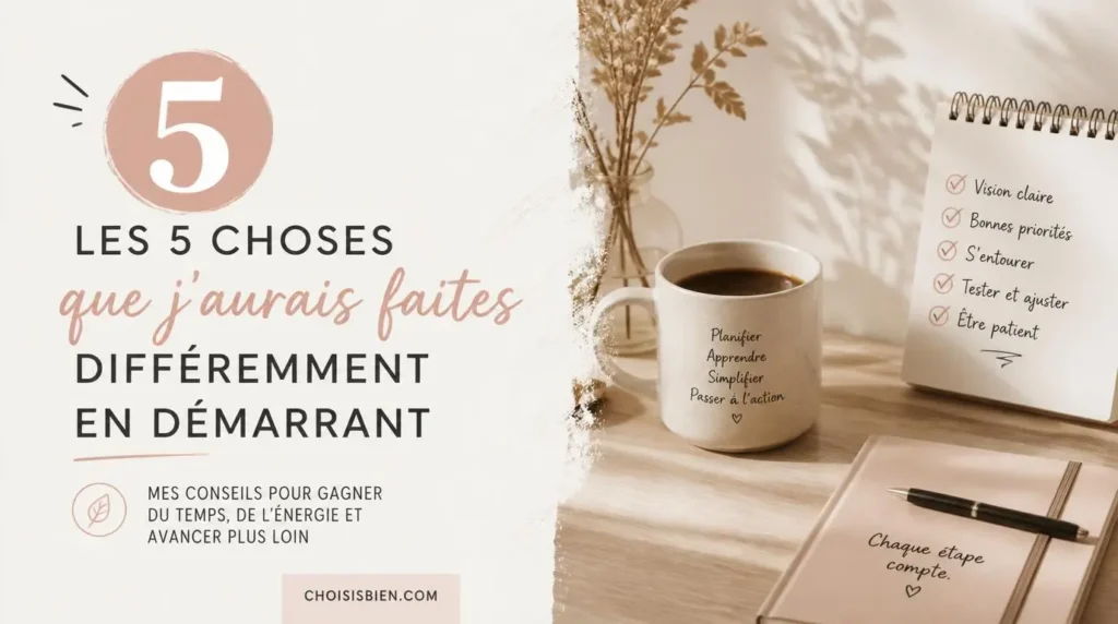 les 5 choses que j'aurais faites différemment en démarrant - choisisbien