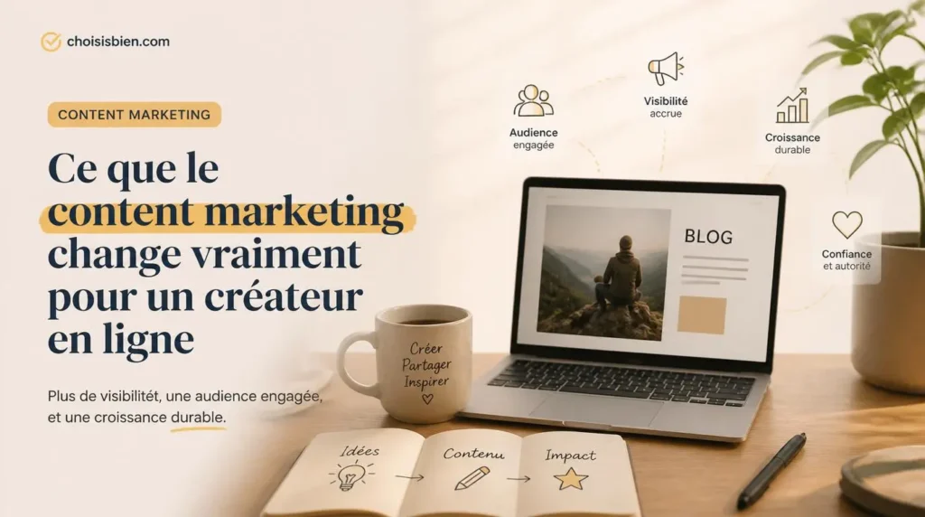 Ce que le content marketing change vraiment pour un créateur en ligne